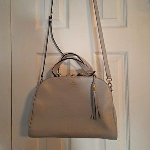 KATE SPADE PEBBLE LEATHER GREY CROSS BODY BAG